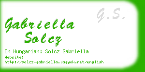 gabriella solcz business card